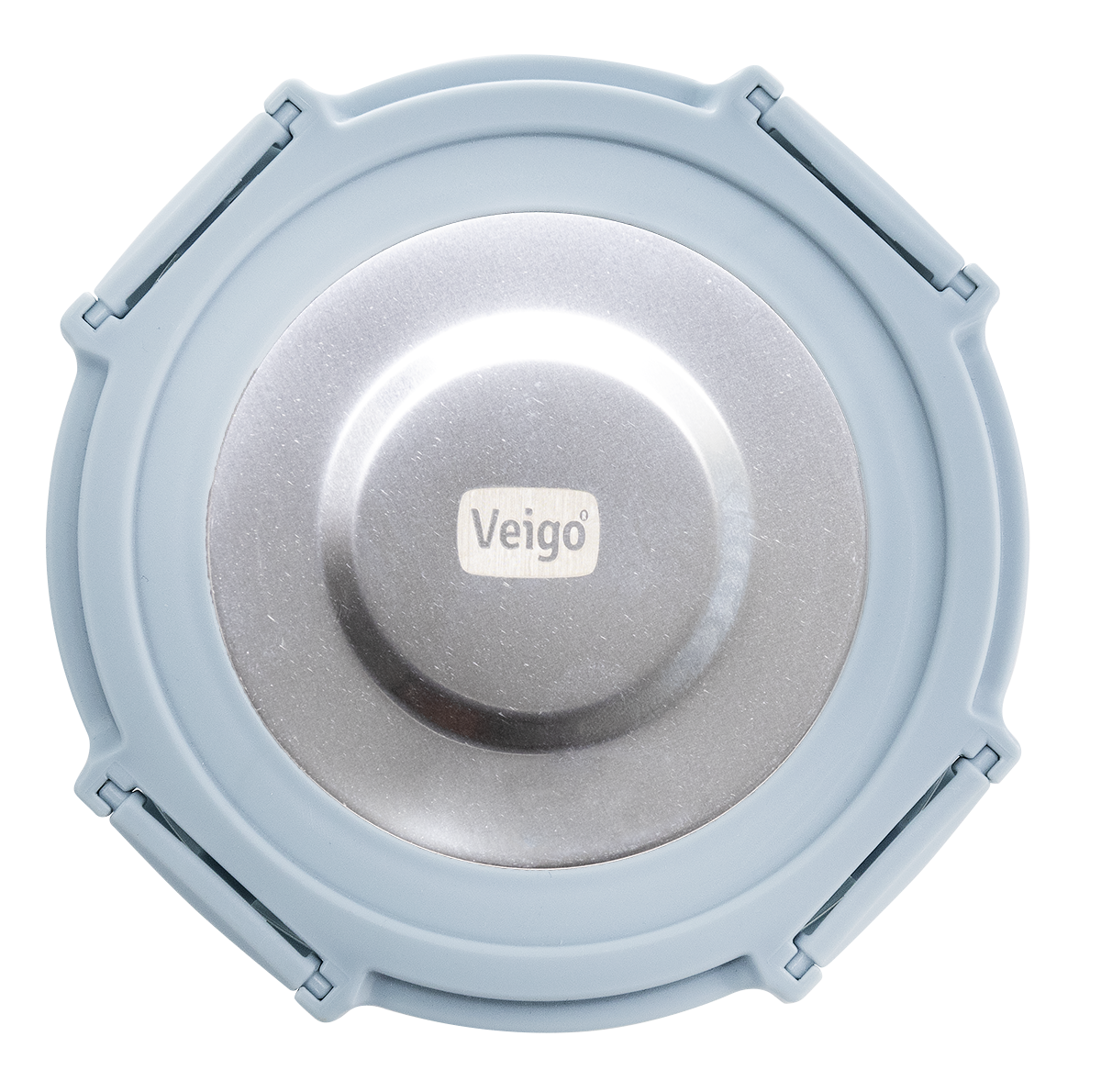 Veigo Pure and Sure | ROUND | Borosilicate Glass Container with Stainless Steel Lid