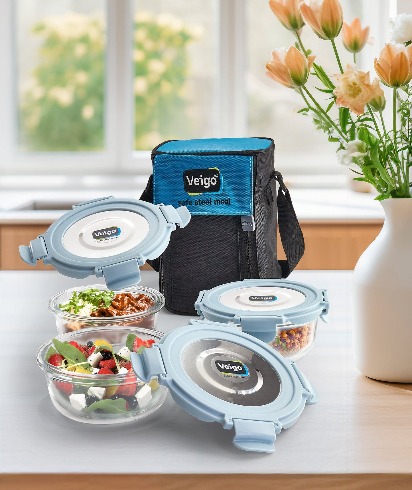 Veigo Pure & Sure Combo- Set of 3 Round in an Insulated Pouch