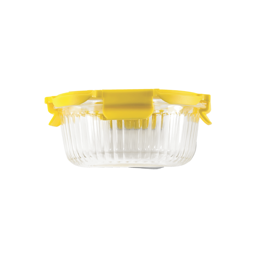 Veigo See & Serve |ROUND| Glass Container w/ Glass Lid