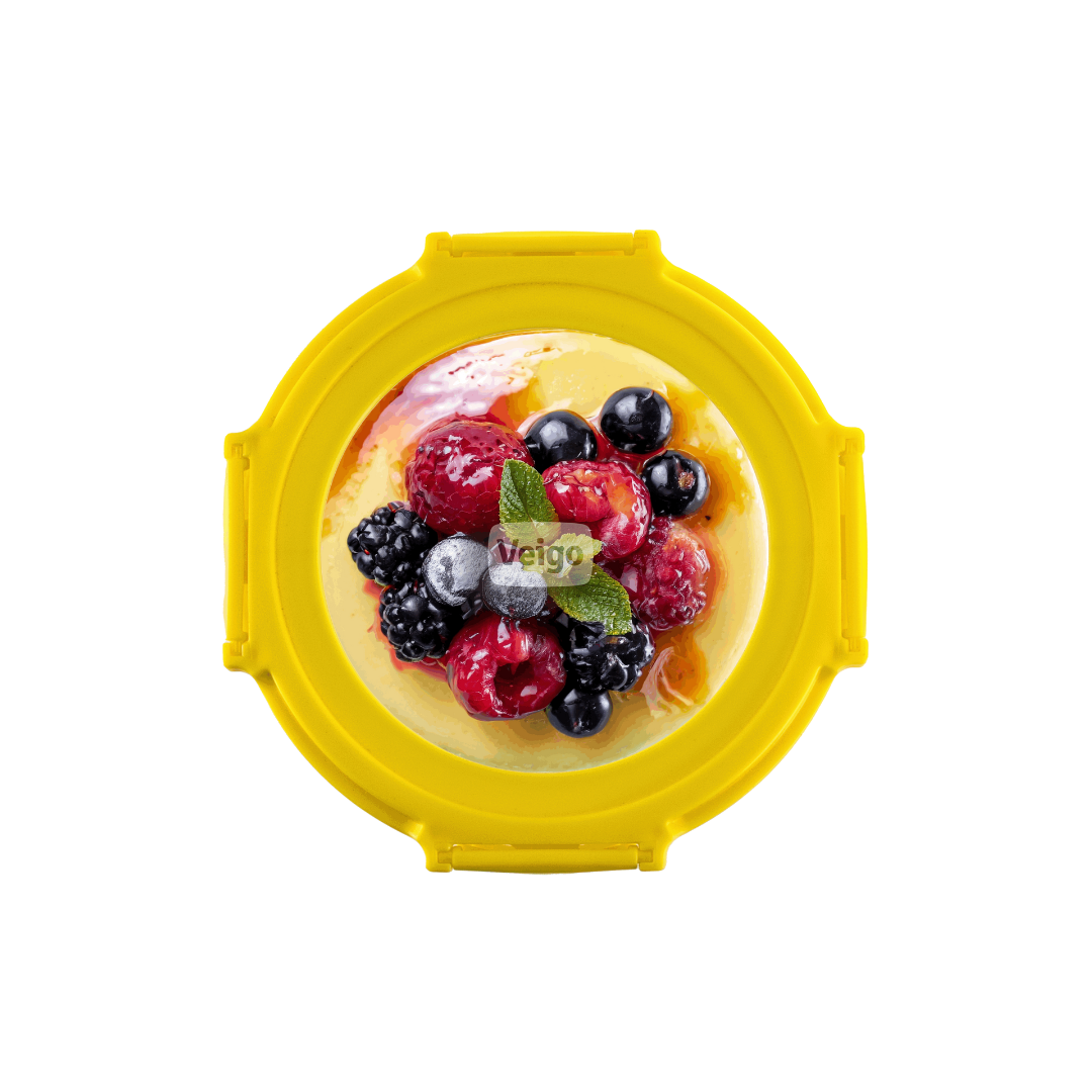 Veigo See & Serve |ROUND| Glass Container w/ Glass Lid