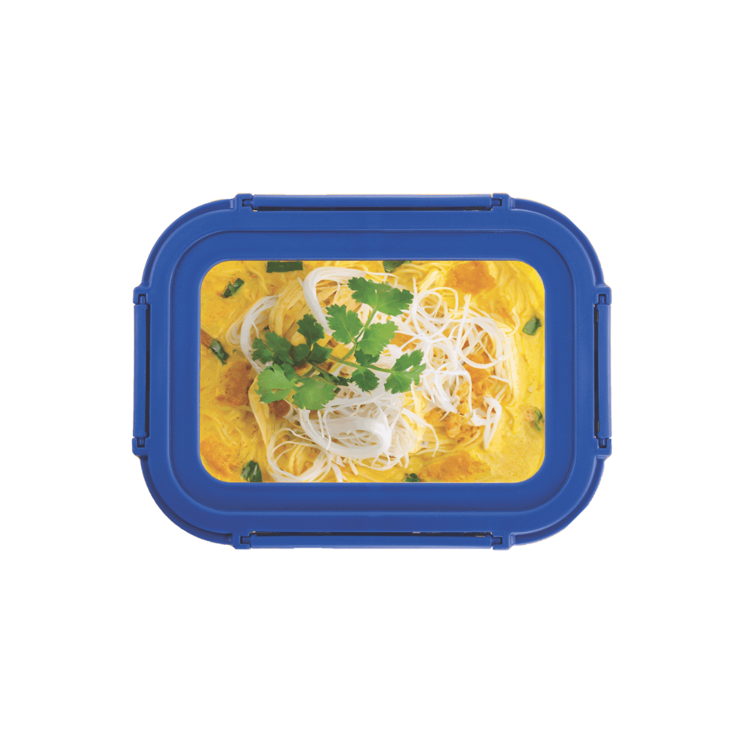 Veigo See & Serve |RECTANGLE| Glass Container w/ Glass Lid