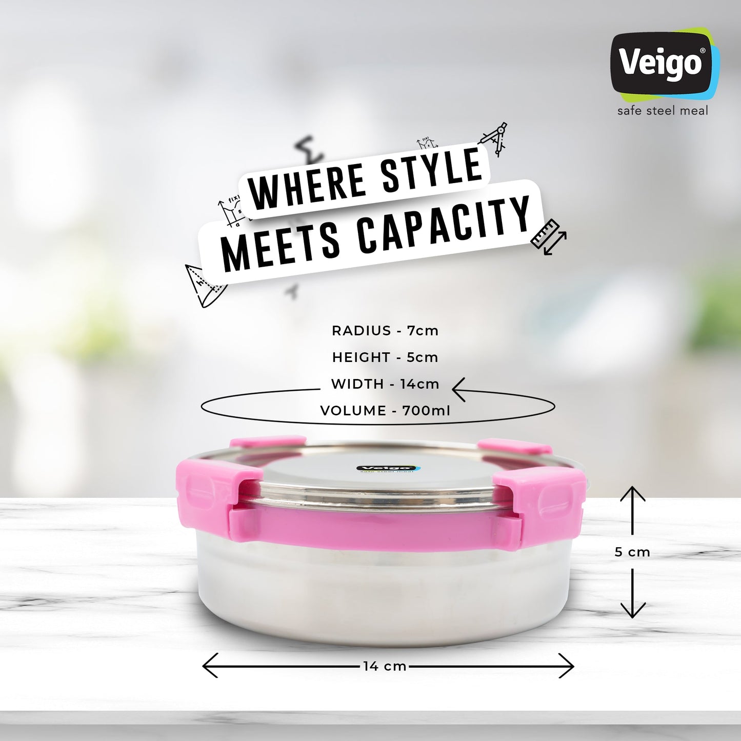 Veigo Super Mom Set of 8- Storage Containers