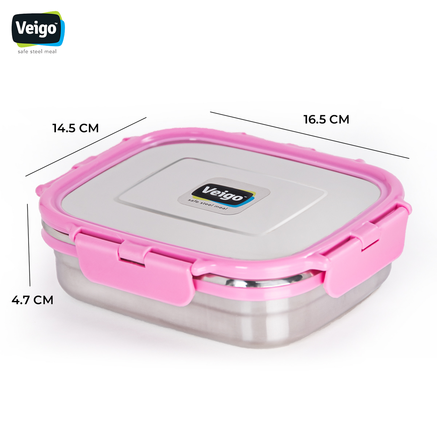 Veigo Large Steel lunchbox w/ Small Veg Box