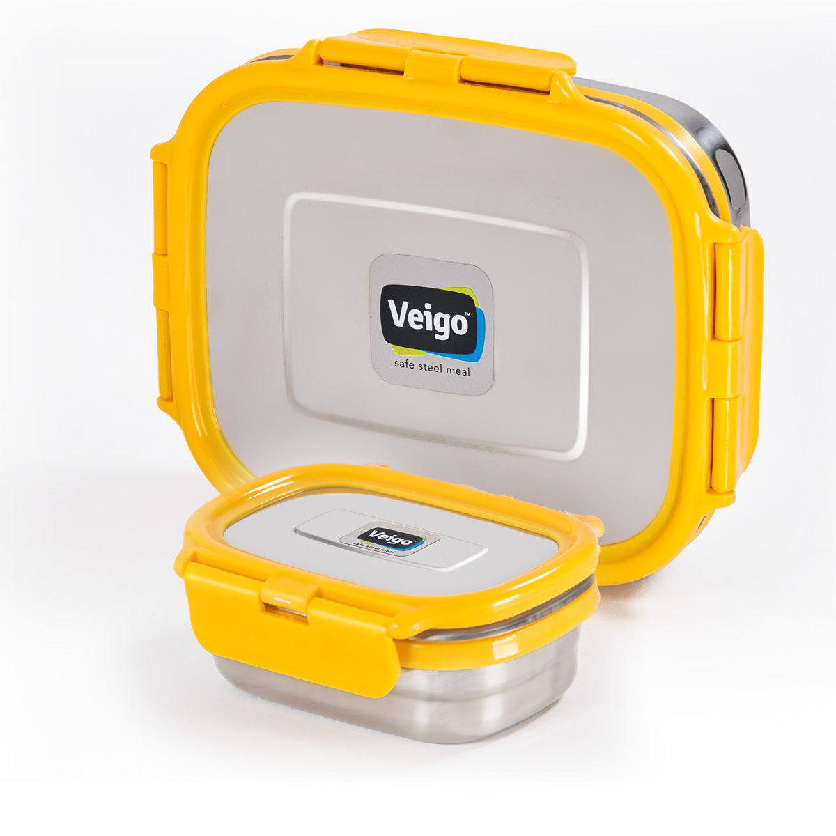 Veigo Large Steel lunchbox w/ Small Veg Box