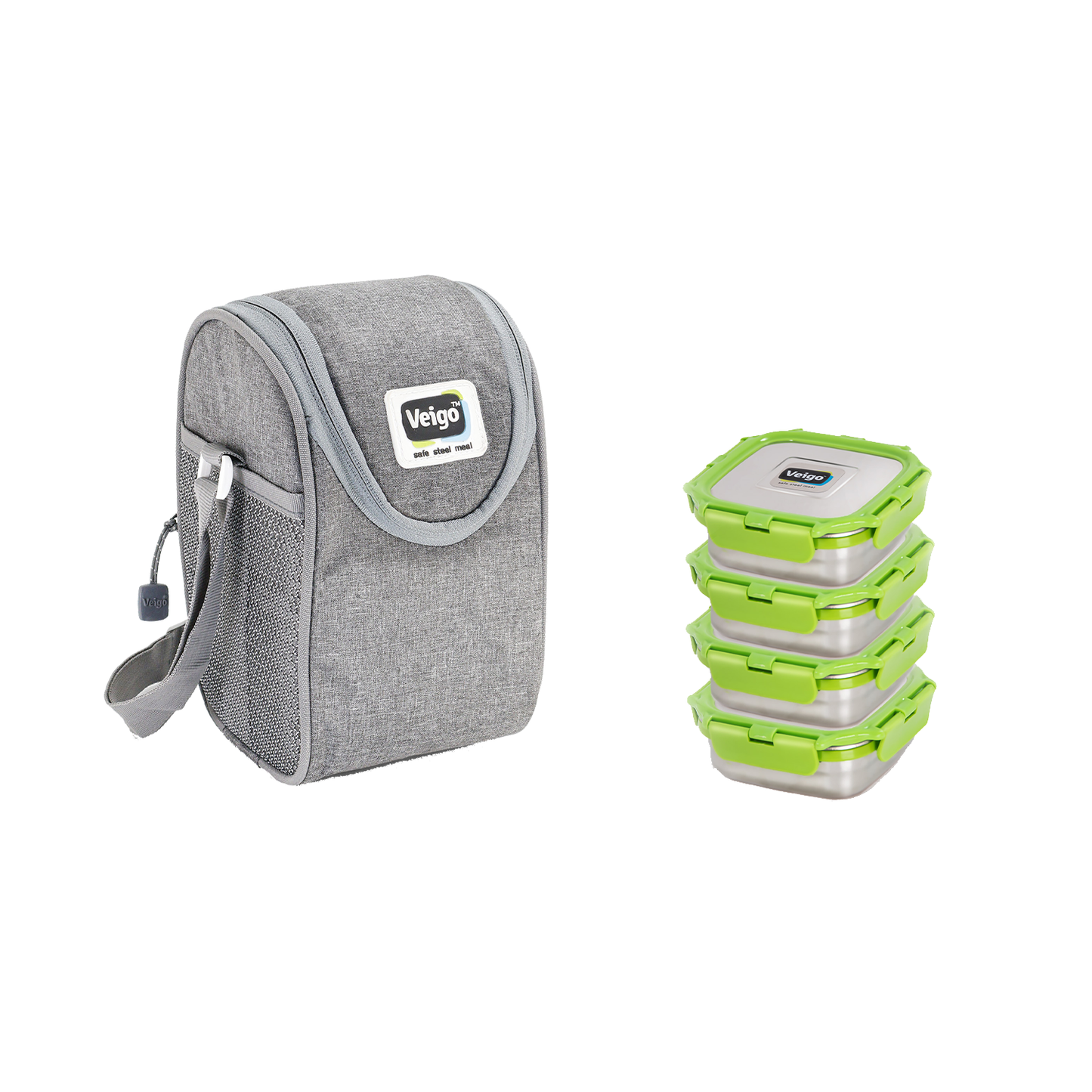 Veigo LunchBoss Combo- Tower of 4 in a Lunch Bag