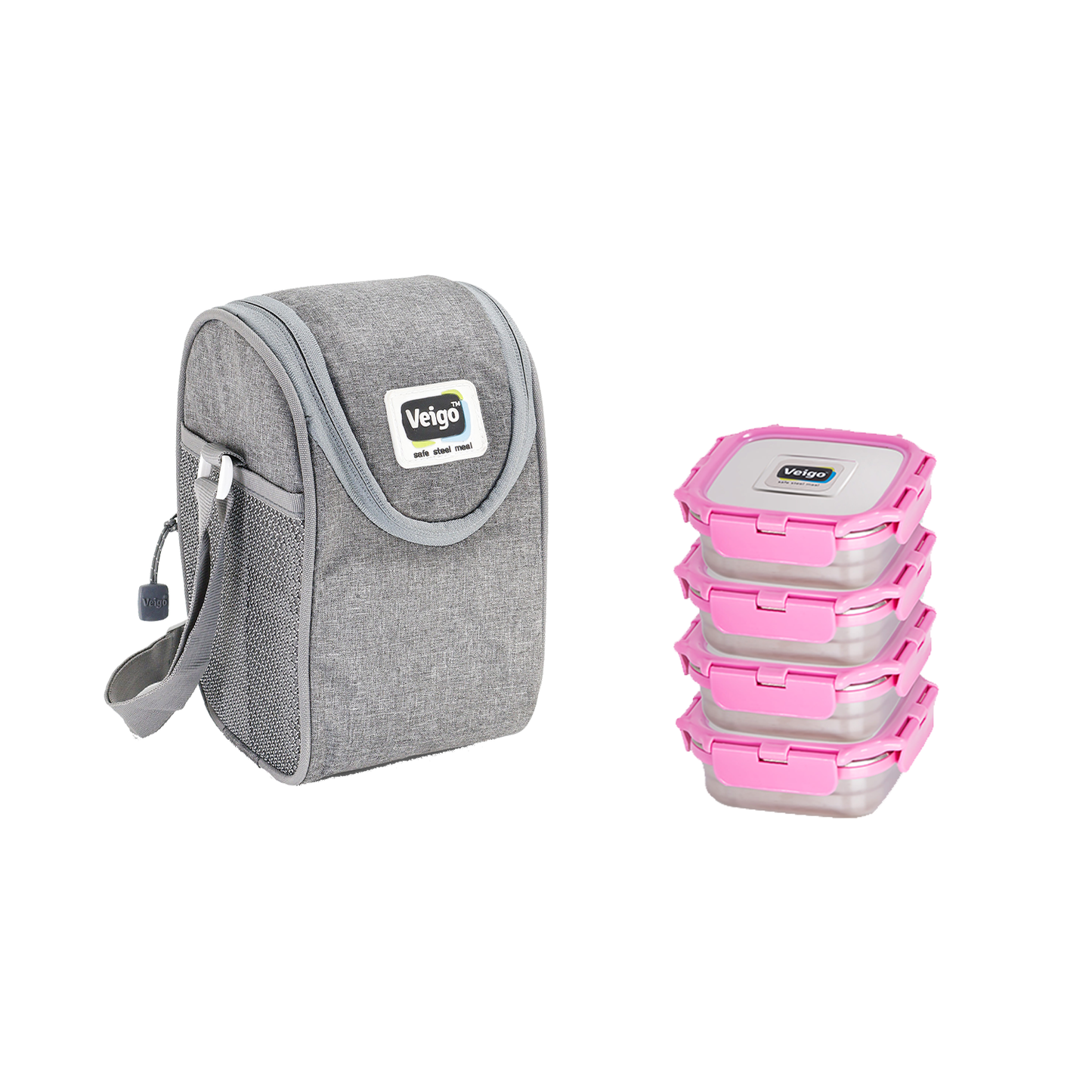 Veigo LunchBoss Combo- Tower of 4 in a Lunch Bag