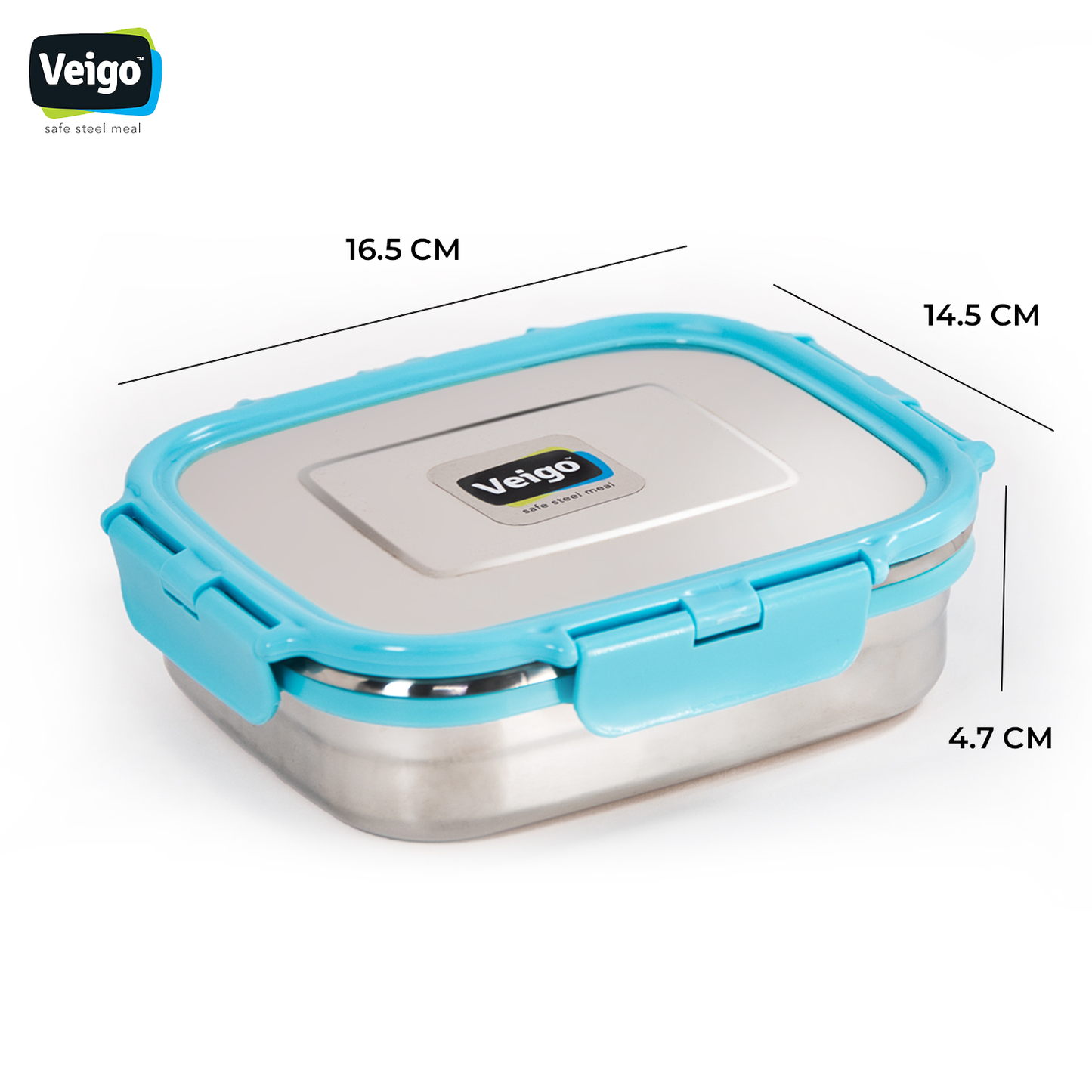 Veigo Lunch Box Set w/ Peacock Blue SIP Bottle