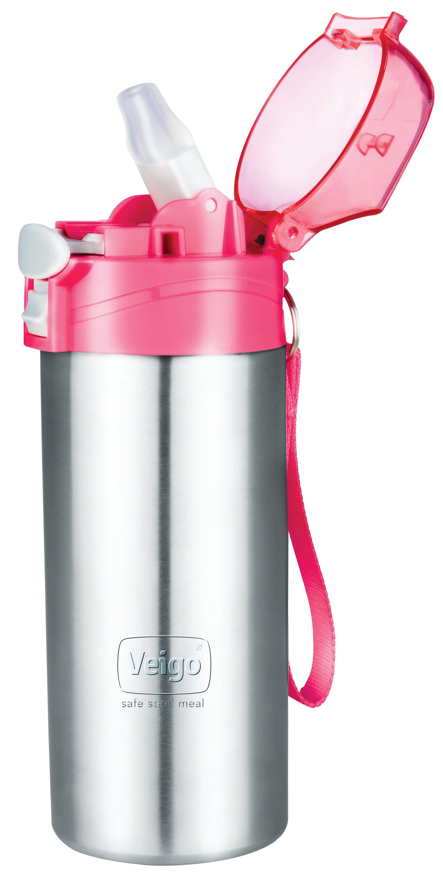 Veigo Steel Lunch Box Set w/ Fairy Pink SIP Bottle